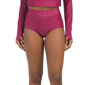 NWT Mott‎ 50 Joana High Rise Swim Bottom Magenta Pink Sun Protection Sm
